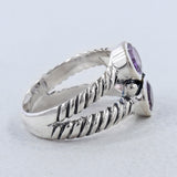 Multi Stone Silver Band Ring