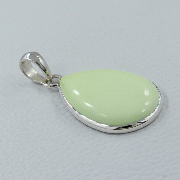 925 Silver Lemon Chrysoprase Pendants