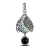 925 Sterling Silver Dendritic Opal Pendant