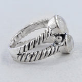 Multi Stone Silver Band Ring