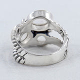 Multi Stone Silver Band Ring