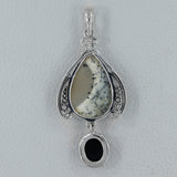 925 Sterling Silver Dendritic Opal Pendant