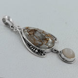 925 Sterling Silver Dendritic Opal Pendant