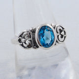 Blue Topaz Silver Ring