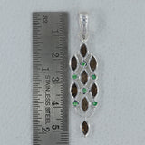 925 Sterling Silver Smoky Quartz Pendants
