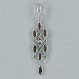 925 Sterling Silver Smoky Quartz Pendants