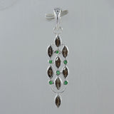 925 Sterling Silver Smoky Quartz Pendants
