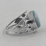 925 Starling Silver Dendritic opal Ring