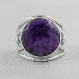 925 Starling Silver Dendritic opal Ring