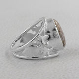 925 Starling Silver Dendritic opal Ring