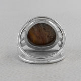 925 Starling Silver Dendritic opal Ring