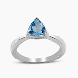 Blue Topaz Silver Rings