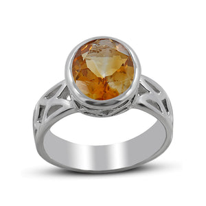 925 Silver Citrine Rings