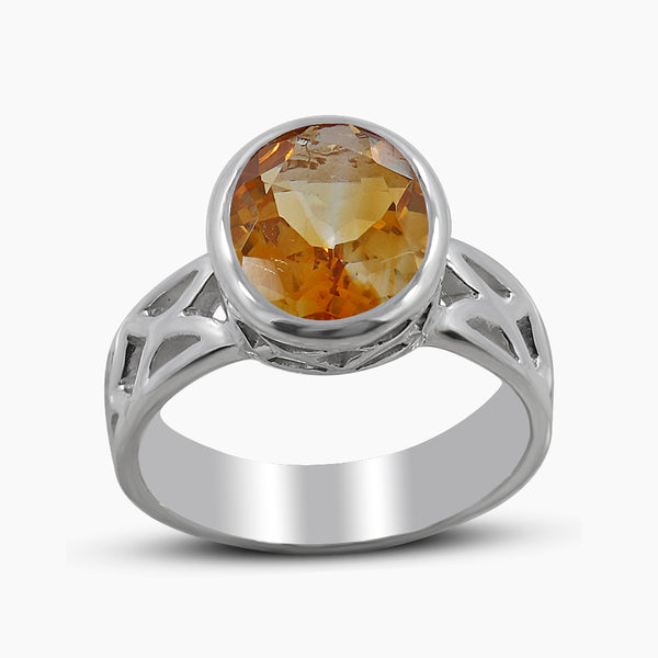 925 Sterling Silver Citrine Rings