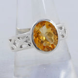 Citrine Silver Ring