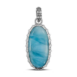 Larimar Gemstone Silver Pendant