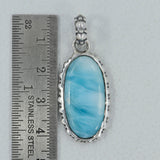 Larimar Gemstone Silver Pendant