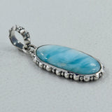 Larimar Gemstone Silver Pendant