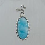 Larimar Gemstone Silver Pendant