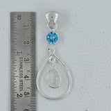 Blue Topaz 925 Silver Pendant