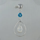 Blue Topaz 925 Silver Pendant