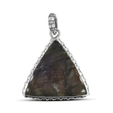 Natural Labradorite Silver Pendant