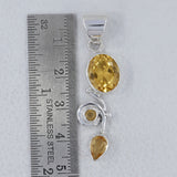 Citrine 925 Sterling Silver Pendant