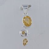 Citrine 925 Sterling Silver Pendant