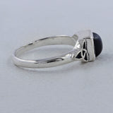 Natural Rainbow Moonstone Silver Ring