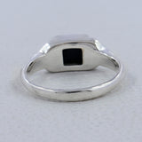 Natural Rainbow Moonstone Silver Ring