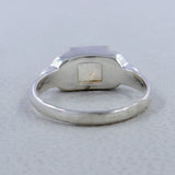 Natural Rainbow Moonstone Silver Ring