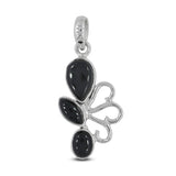 Black Onyx Silver Pendant