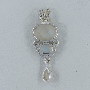 925 Silver Rainbow Moonstone Pendants