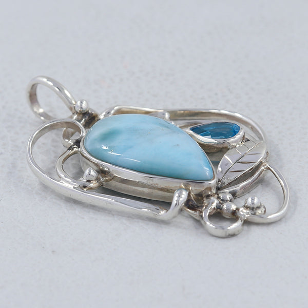 925 Sterling Silver Larimar Pendants