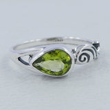 925 Starling Silver Peridot Ring