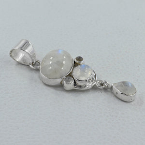 925 Silver Rainbow Moonstone Pendants