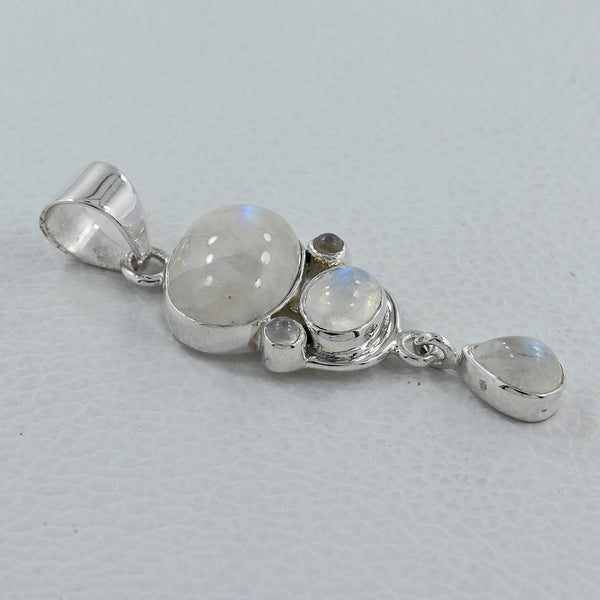 925 Silver Rainbow Moonstone Pendants