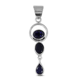 925 Sterling Silver Iolite Pendant