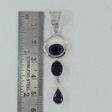 925 Sterling Silver Iolite Pendant