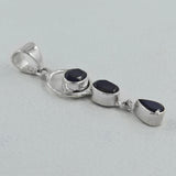 925 Sterling Silver Iolite Pendant