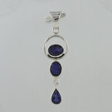 925 Sterling Silver Iolite Pendant