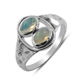 Multicolor Tourmaline Silver Ring