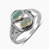 Multicolor Tourmaline Silver Rings