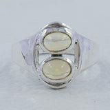 Multicolor Tourmaline Silver Ring