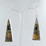 Rain Forest Jasper Silver Earrings