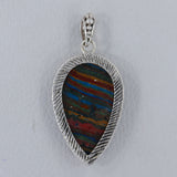 Rainbow Calsilica 925 Sterling Silver Pendant