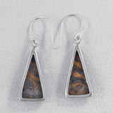 Rock of Ages - Stromatolite Silver Earrings