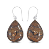 Rock of Ages - Stromatolite Silver Earrings