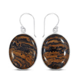 Rock of Ages - Stromatolite Silver Earrings