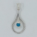 Natural Rainbow Moonstone Silver Pendant